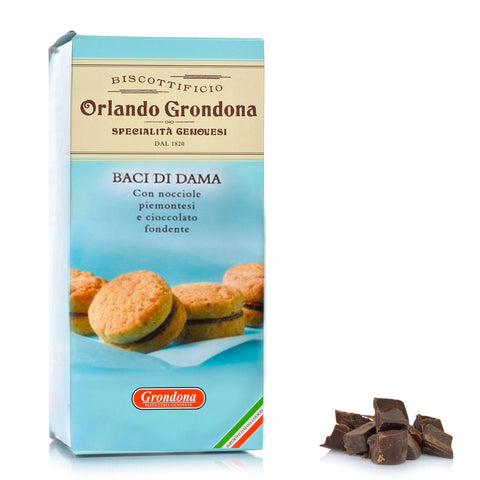 BACI DI DAMA, Les bisous de Ma Dame, sablés ronds aux noisettes et chocolat