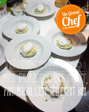 CAPPUCINO DE POMME DE TERRE À LA TRUFFE, œuf poché et vinaigrette porto, fait maison