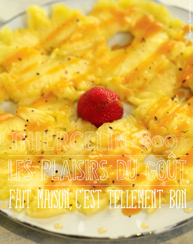 CARPACCIO D'ANANAS, purée de mangue et Poivre Timut fait maison, c'est tellement bon