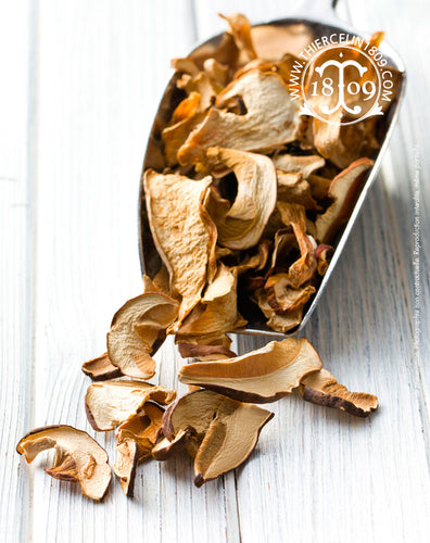 Cèpe ou Bolletus edulis coupés en tranche déshydratés