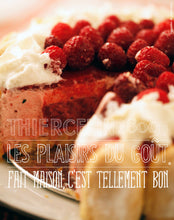 Charlotte aux framboises et crème chantilly au tasmanie fait maison