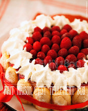 Charlotte aux framboises et crème chantilly au tasmanie fait maison