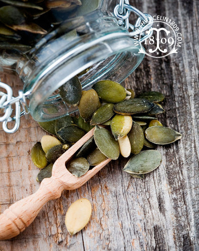 Courge, graines, issues de l'agriculture biologique, certifié FR-BIO 01 - Thiercelin