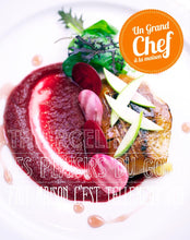 FOIE GRAS, poêlé, betterave acidulée et sirop au Poivre de Tasmanie fait maison