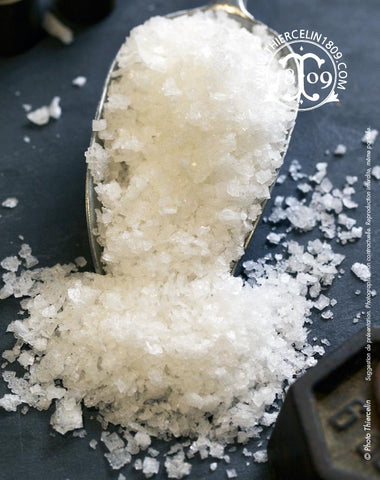 Flocons de sel - utilisation en cuisine - recette facile - récolté main
