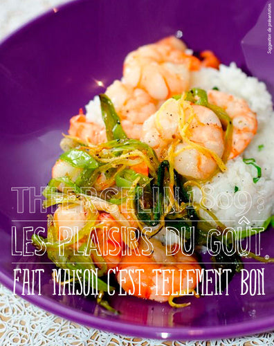 Gambas au Gingembre frit et poivre Timut fait maison