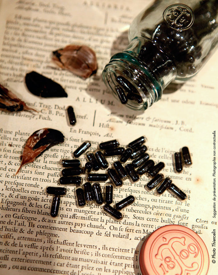 Gélules d'Ail noir BIO = 120 gélules super concentré 5X = gélules végétales - La Recherche Thiercelin