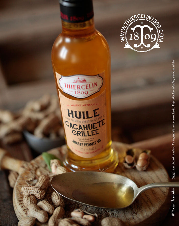 Huile de Cacahuète grillée, vierge, première pression à froid