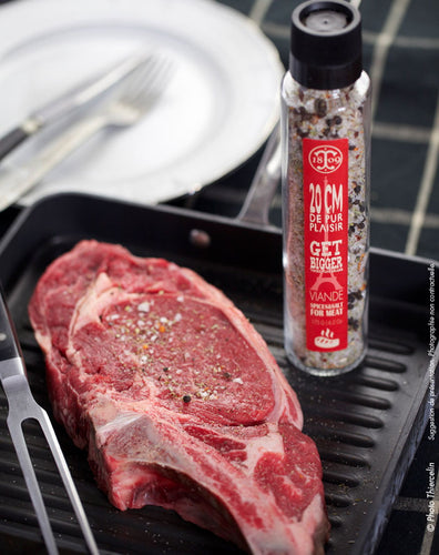 VIANDE, mélange flocon de sel et épices, moulin 20 cm de pur plaisir