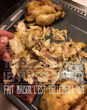 Effilocher les cuisses et la carcasse. Faire réduire le jus de cuisson.