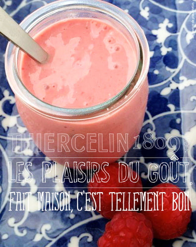 SMOOTHIE GLACÉ, à la framboise et à la vanille fait maison c'est tellement bon