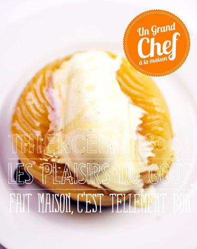 TARTE TATIN, crème glacée à la vanille fait maison